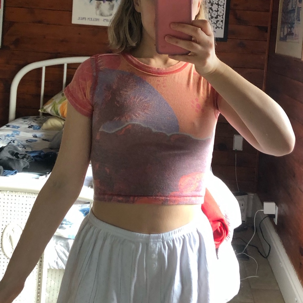 We The Free Graphic Crop Top Baby Tee